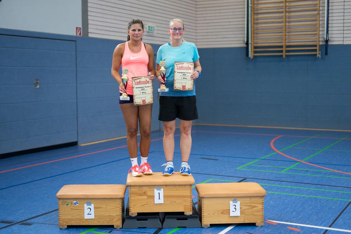 Sieger des Damendoppel A - Flechtinger Schlosspokalturnier 2019 - Platzierungen - Badminton Flechtingen